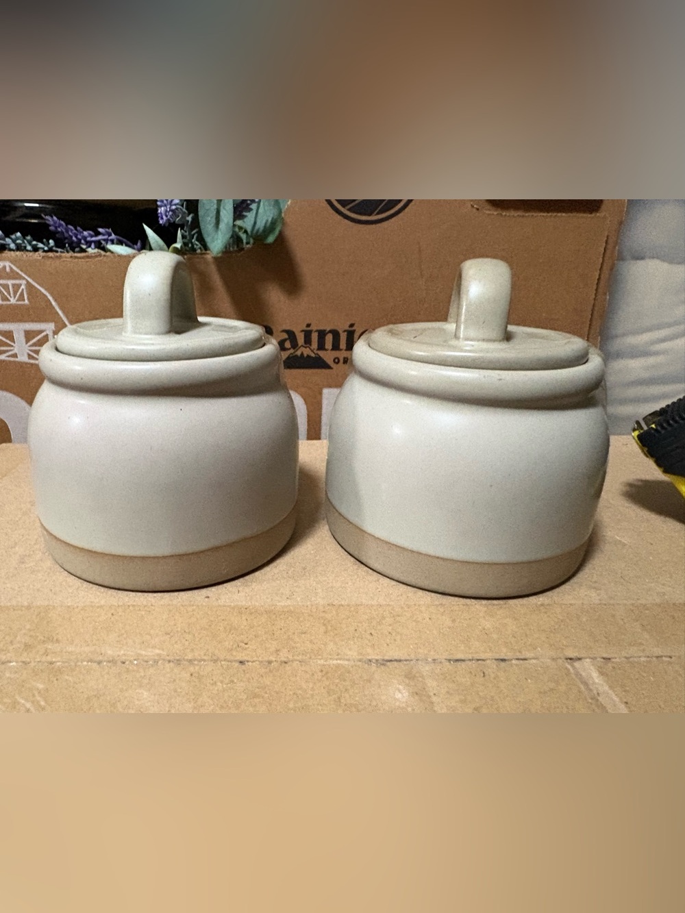 Set of 2 Sugar/Salt/Pepper cellars from Hearth & Hand with Magnolia